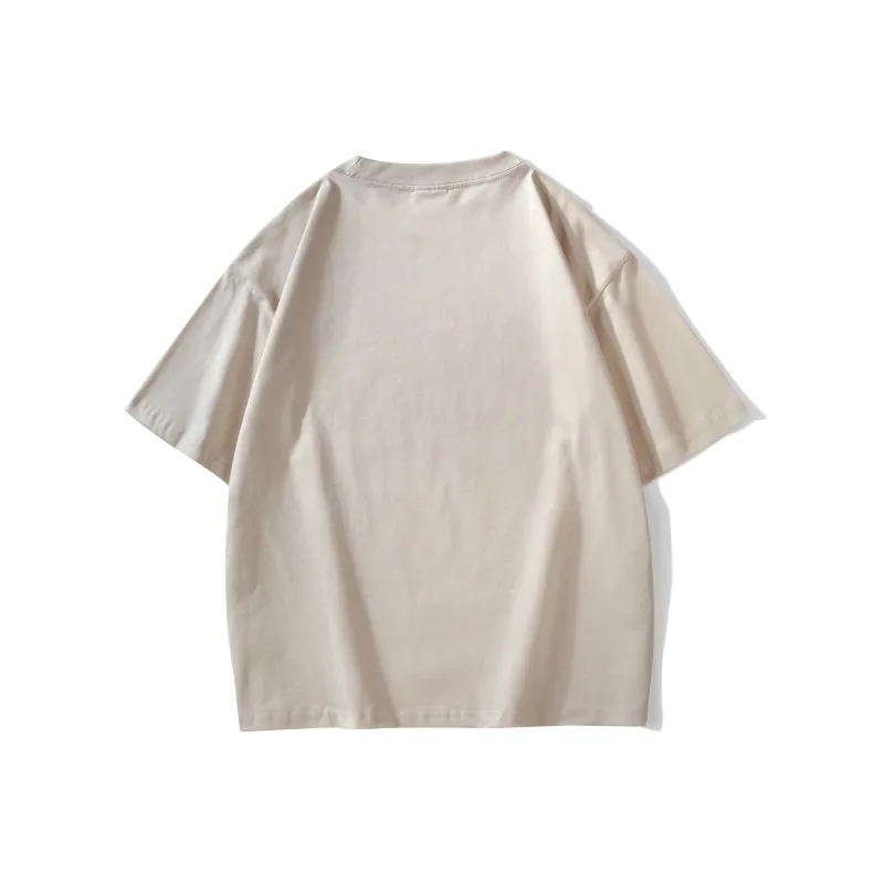TONYKRZ T Shirts Unisex Light Beige Apricot-1
