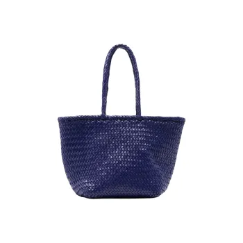 Dragon Diffusion Calfskin Tote Bag, Shopping Bag, Handbag Trumpets Women's Blue Purple