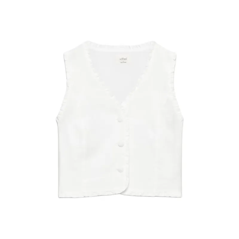 ARITZIA SS25 Wilfred Citrus Linen Blouse Tank Top Women's-0