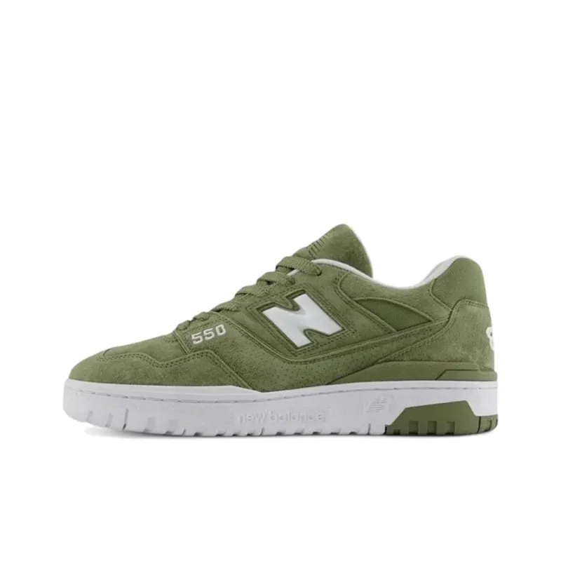 New Balance 550 Dark Olivine White-0