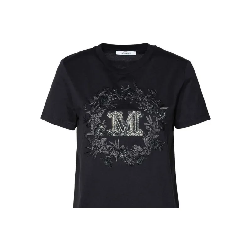 MaxMara Logo Embellished Crewneck T Shirt-3