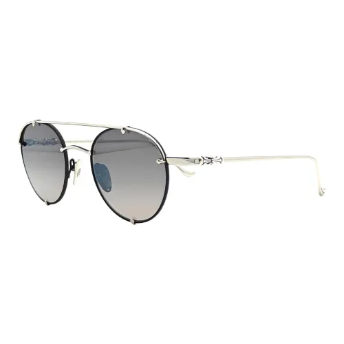 Chrome Hearts Titanium Aviator Sunglasses Men's Black