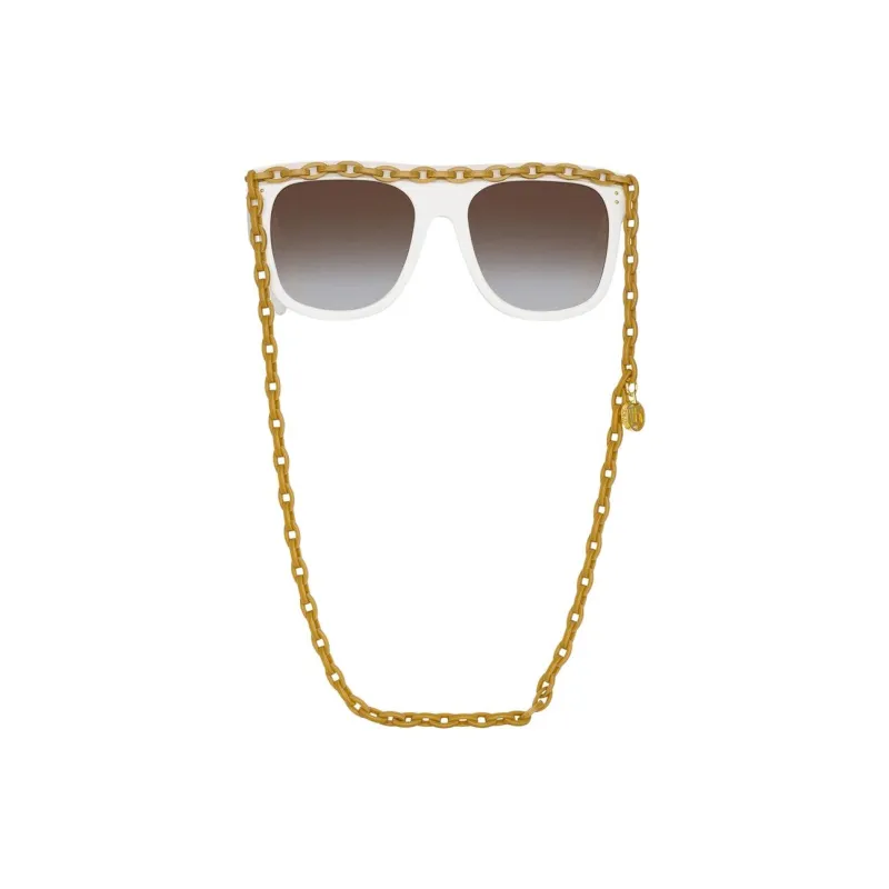 Linda Farrow Acetate Square Sunglasses Women's White-2