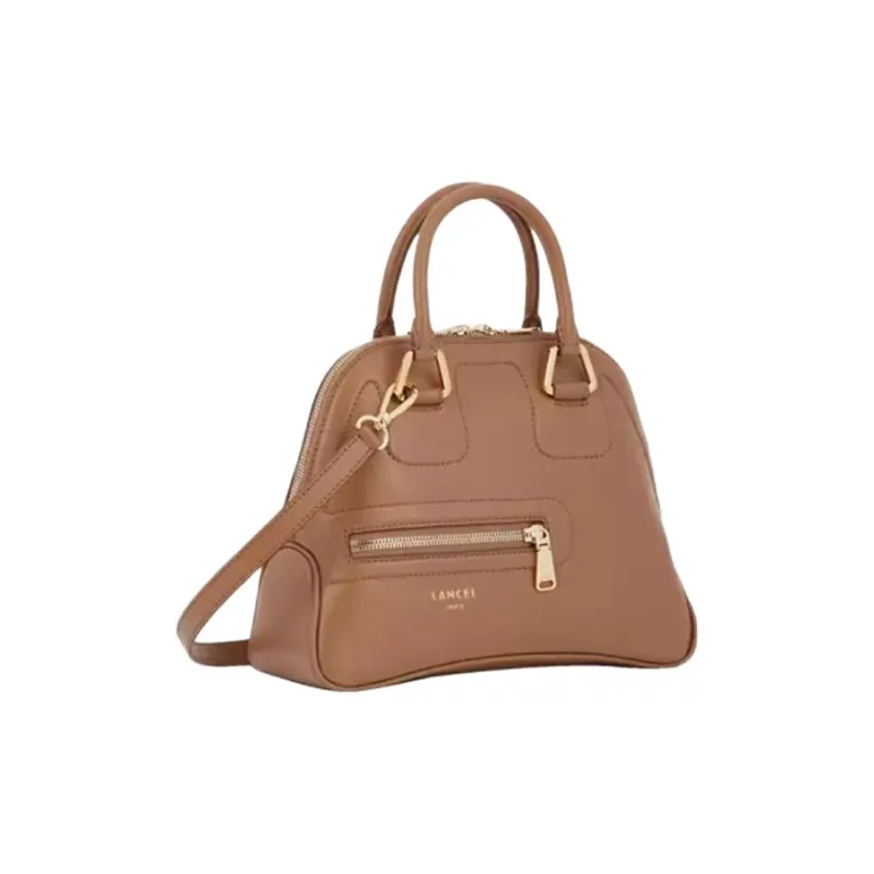 LANCEL Cow Leather Dome Bag, Shoulder Bag, Crossbody Bag, Handbag Mini Women's Granite Stone Color-1