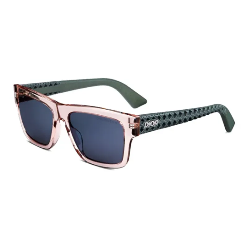 DIOR Plastic Irregular Shape Sunglasses Unisex Pink/Green-0