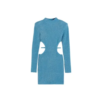 Rotate H&M Glitter Mini Dress Dusk Blue