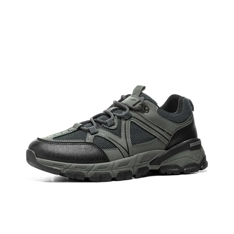 Warrior Slip Resistant, Abrasion Resistant, Lightweight Low Top Hiking Shoes Men's Gray-1