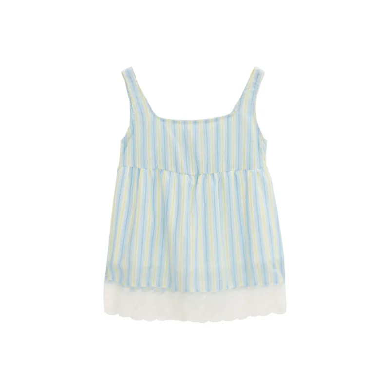 ZAO FU NIAO Tank Tops Women's Blue-1