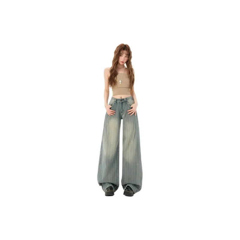 Ordifen Jeans Women's Stripe Blue-0