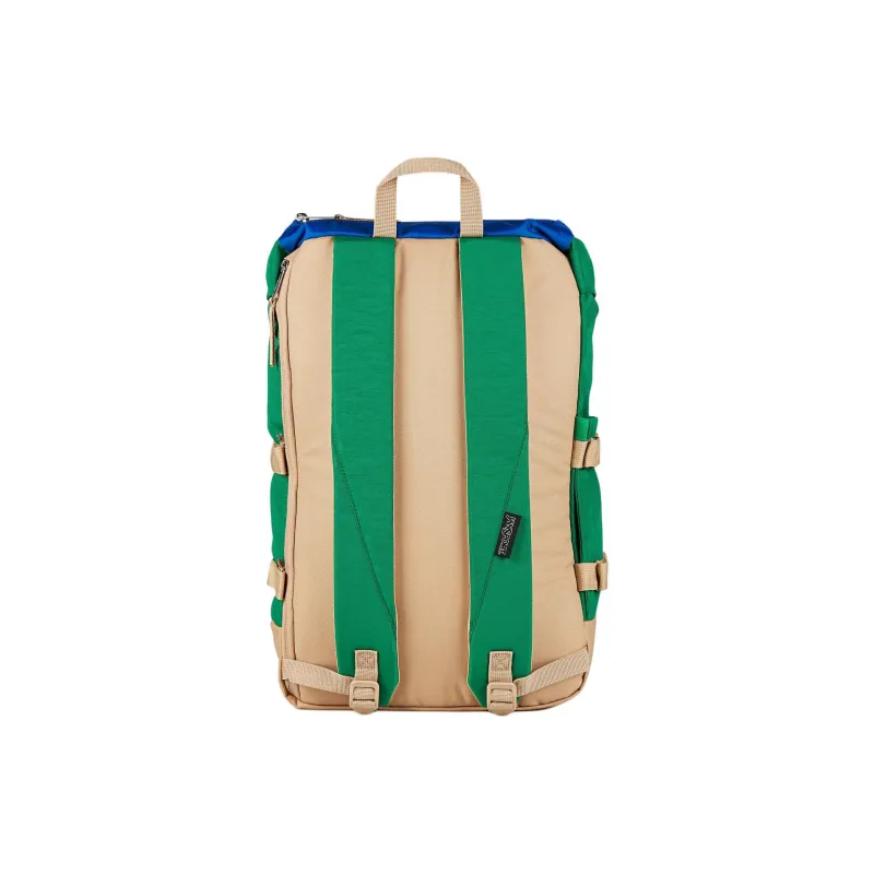 JanSport Recycled Polyester Backpack Unisex Green & Khaki-3