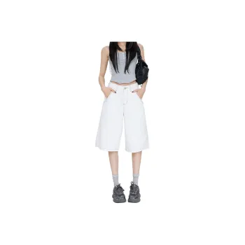 7 SEVFUN Denim Shorts Women's White
