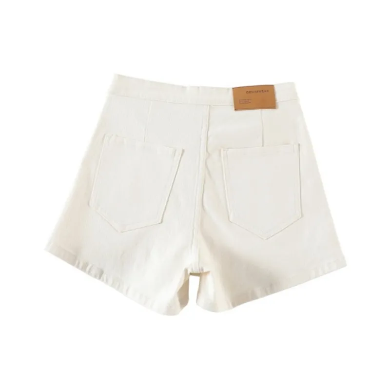 IDLE SOUL Denim Shorts Women's Ecru-1