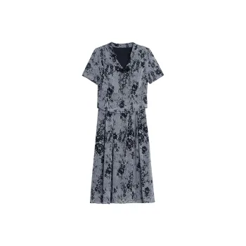 Flowers In Water Short Sleeved Dress Women's