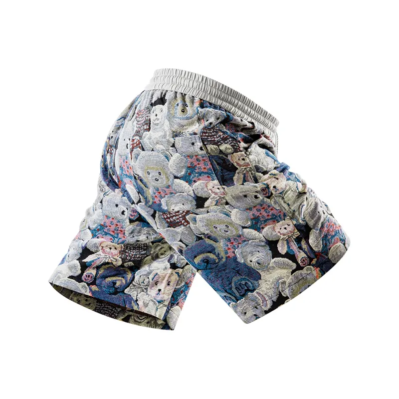 JIMI&JONS Casual Shorts Unisex Blue Bear-1