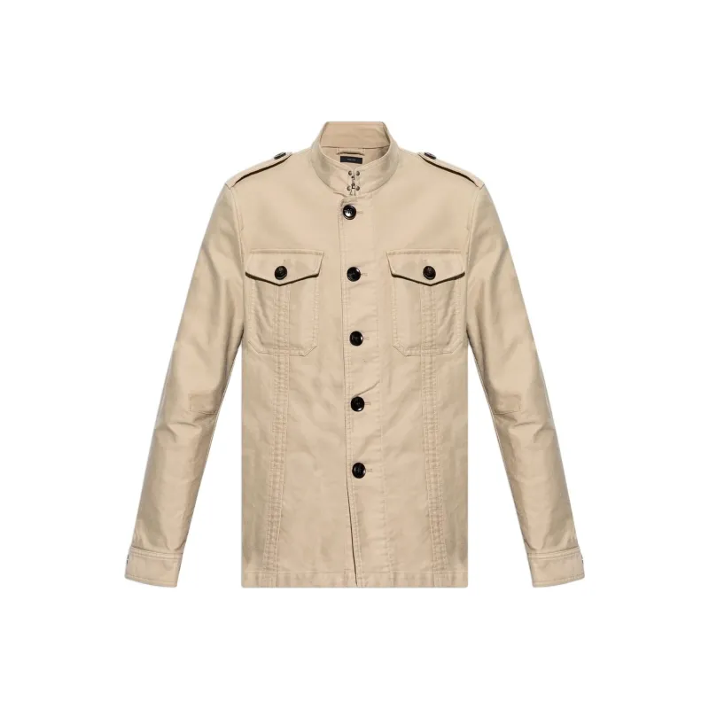TOM FORD Satin Stand Collar Outershirt-0