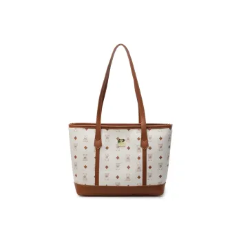 Miss Angel PU Shoulder Bag Women's Ecru/Black/Brown