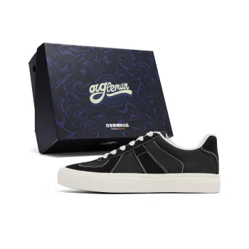 OUGLEMEN Coverage Slip Resistant Height Increasing Lightweight Low Top Skateboard Shoes Men's