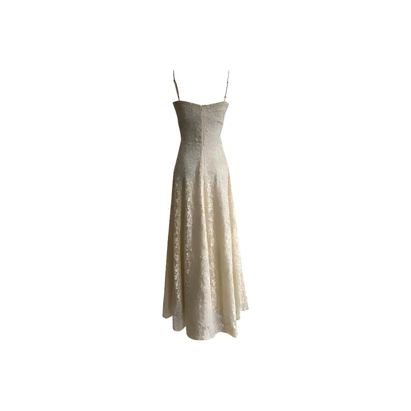 GUOZHEN Slip Dresses Women's Apricot-1