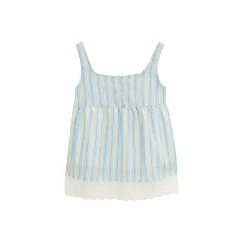 ZAO FU NIAO Tank Tops Women's Blue-0