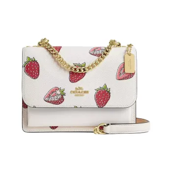 COACH Klare Coated Canvas Crossbody Bag, Shoulder Bag Mini Women's Gold & Chalk Multicolor