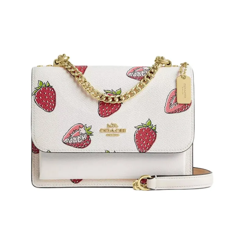 COACH Klare Coated Canvas Crossbody Bag, Shoulder Bag Mini Women's Gold & Chalk Multicolor-0