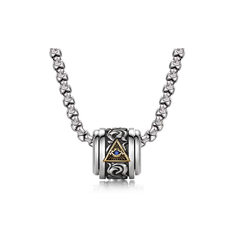 IDEAGEMER 925 Sterling Silver Necklaces Men's-7
