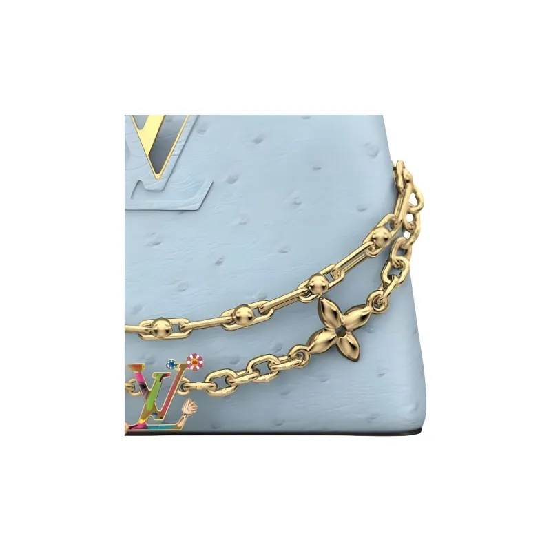 LOUIS VUITTON X Takashi Murakami Capucines Ostrich Baby Blue-4