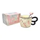 Pink Embossed Butterfly Multicolor Box Set[Cup+Butterfly Spoon]