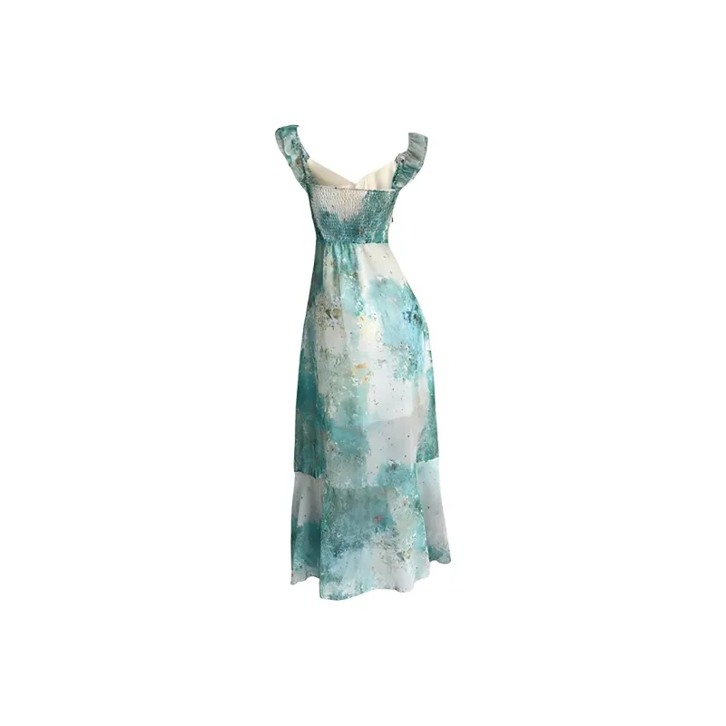 GUOZHEN Slip Dresses Women's Green-1