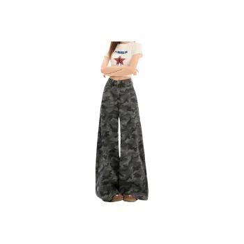 TIMSVOL Jeans Women's Camouflage Gray