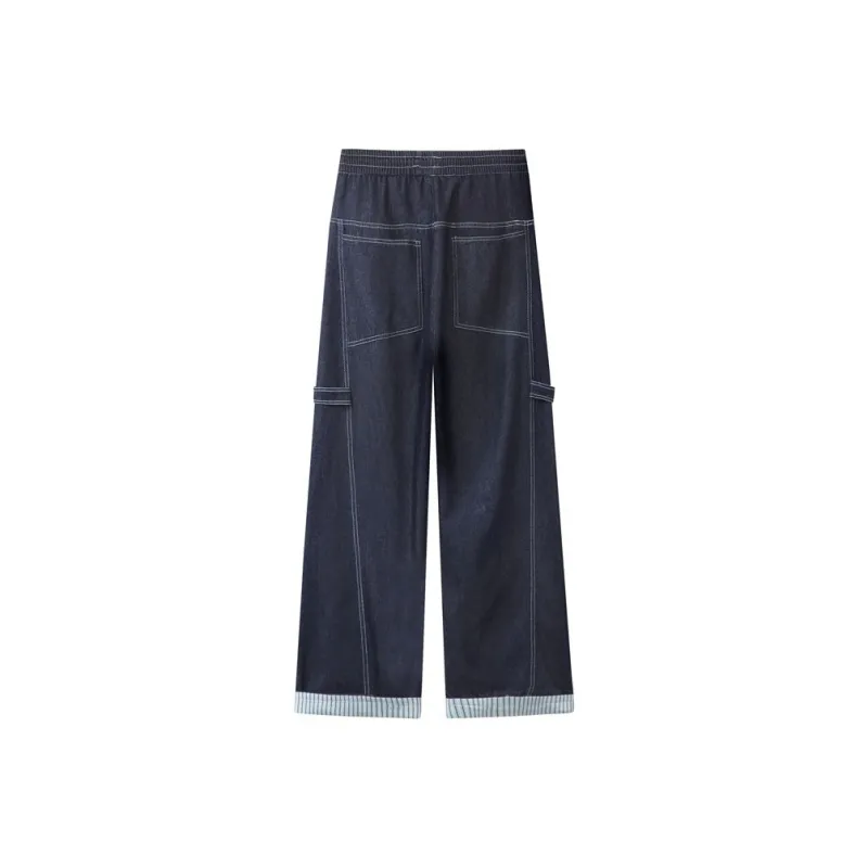YINLEI Jeans Unisex Denim Blue-1