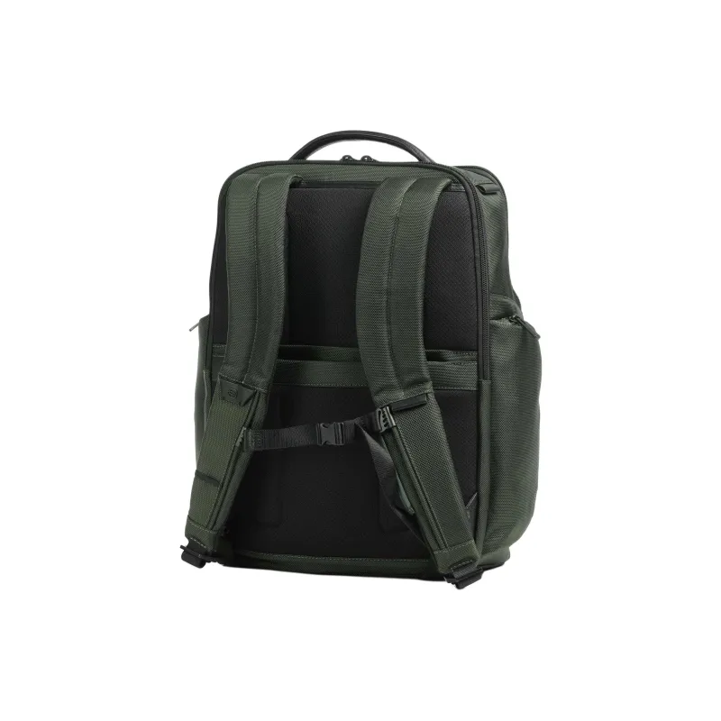 PIQUADRO Recycled Nylon Backpack Unisex Dark Green-1