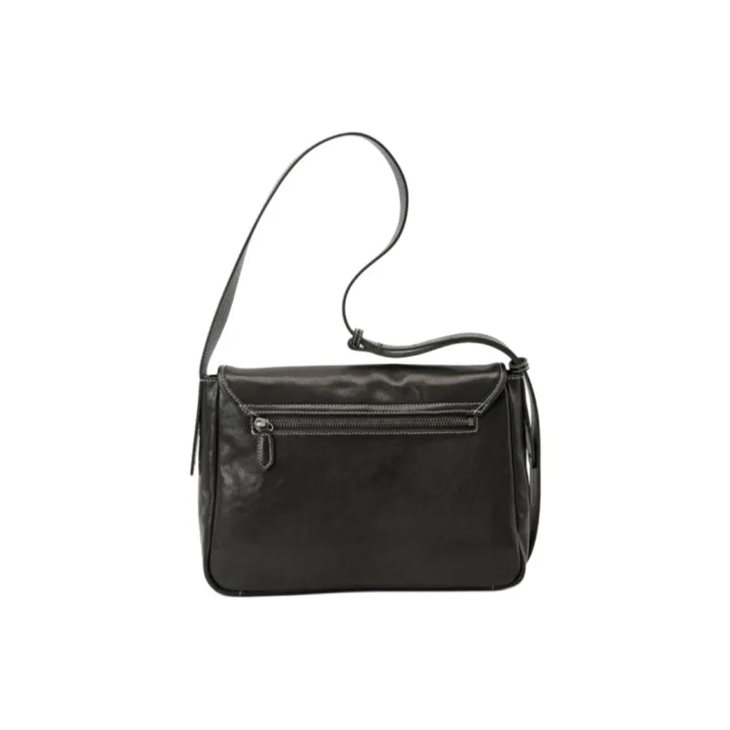 Why Vegetable Tanned Cow Leather Messenger Crossbody Bag, Shoulder Bag Medium Size Women's Multicolor-11