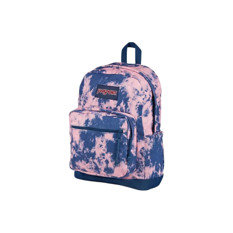 JanSport Suede Backpack Unisex Pink & Blue-1