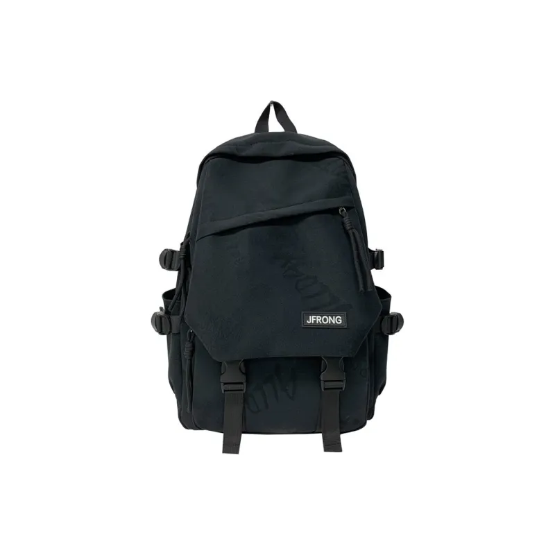 BUBM Composite Cloth Backpack Unisex Black/Ecru/Red/Blue/Green-0