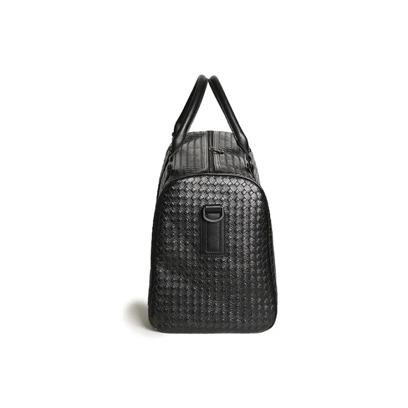 Yalu PU Handbag Travel Bag Men's Black-2