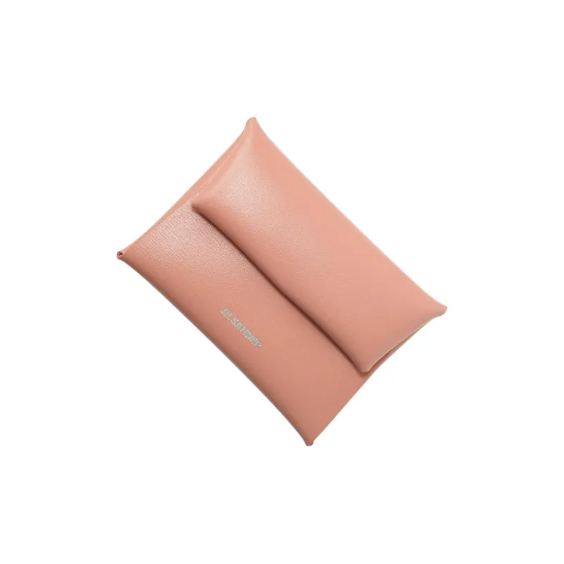 JIL SANDER Leather Coin Purse Women's Rouge Red-4