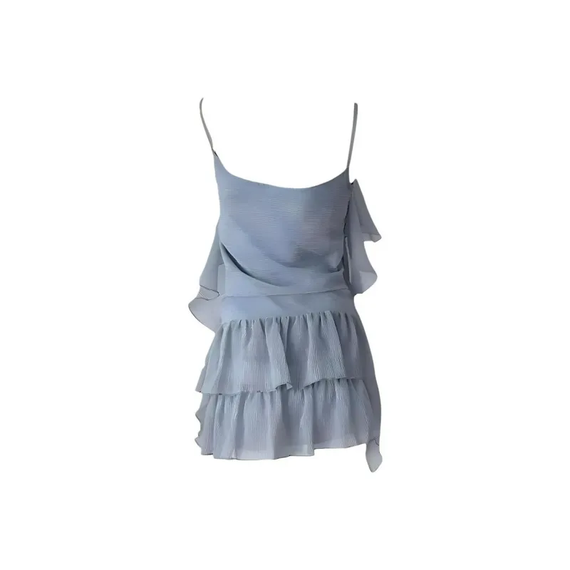Mu Xiao Xin Slip Dresses Women's Blue-1