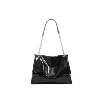 H YXIANG Microfiber Synthetic Leather Crossbody Bag, Shoulder Bag Women's Black/Gray