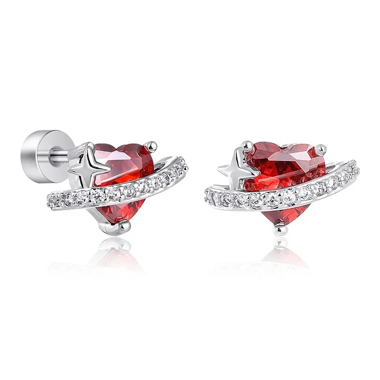 KwOnline Titanium Steel Stud Earrings Women's-1