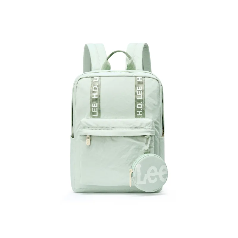 Lee Fabric Backpack Regular Unisex Milk Tea/Mint Green-0