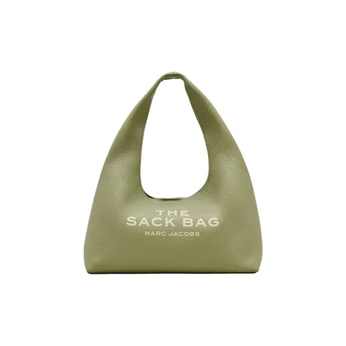 MARC JACOBS Grain Leather Shoulder Bag Medium Size Women's Reed Green