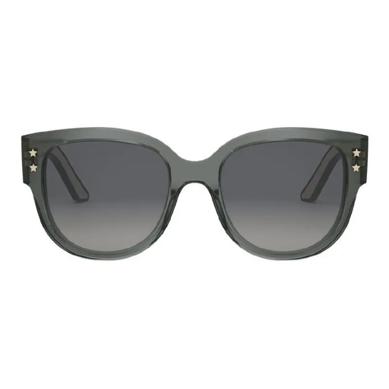 DIOR Cellulose Acetate Irregular Shape Sunglasses Unisex Green-1