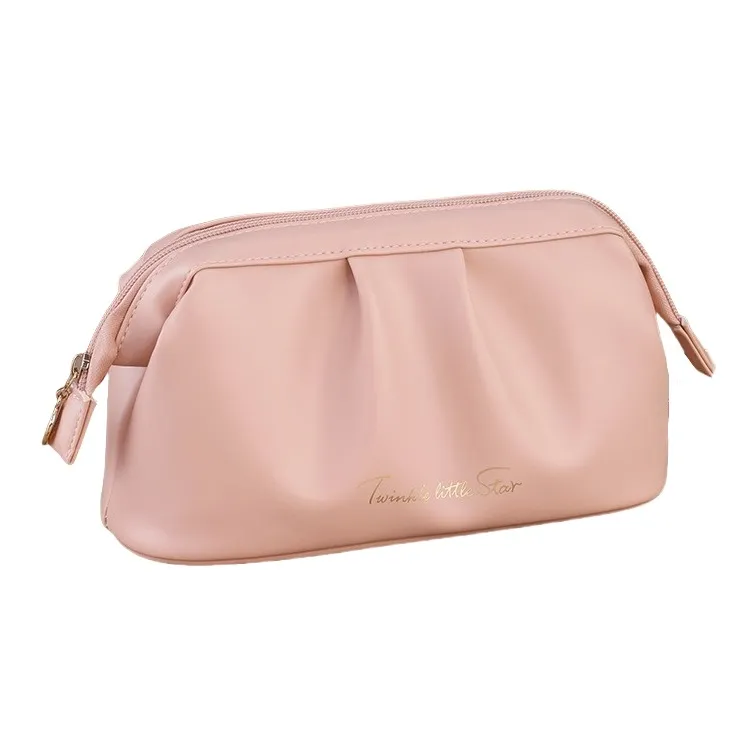 QEEDNS PU Waterproof Makeup Bags Large Capacity Premium Feel-2