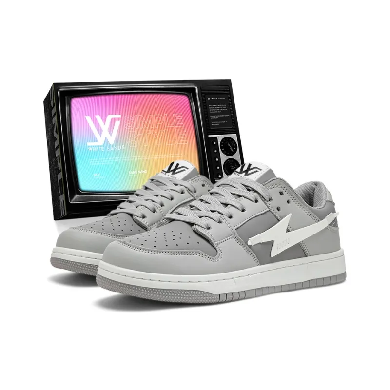 White Sands Slip Resistant, Abrasion Resistant, Breathable, Lightweight Low Top Skateboard Shoes Unisex-14