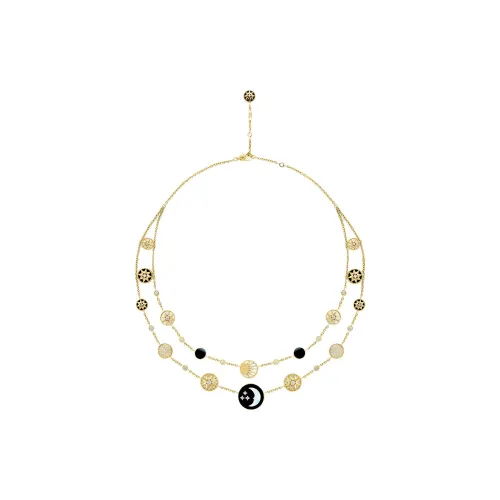 DIOR 18K Gold Necklaces Unisex Gold