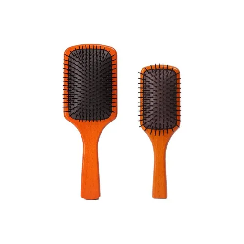 SHITIAN Large Head Therapy Comb/Trumpets Air Cushion Comb Natural Golden Sandalwood Massage Comb Head Meridian Massage