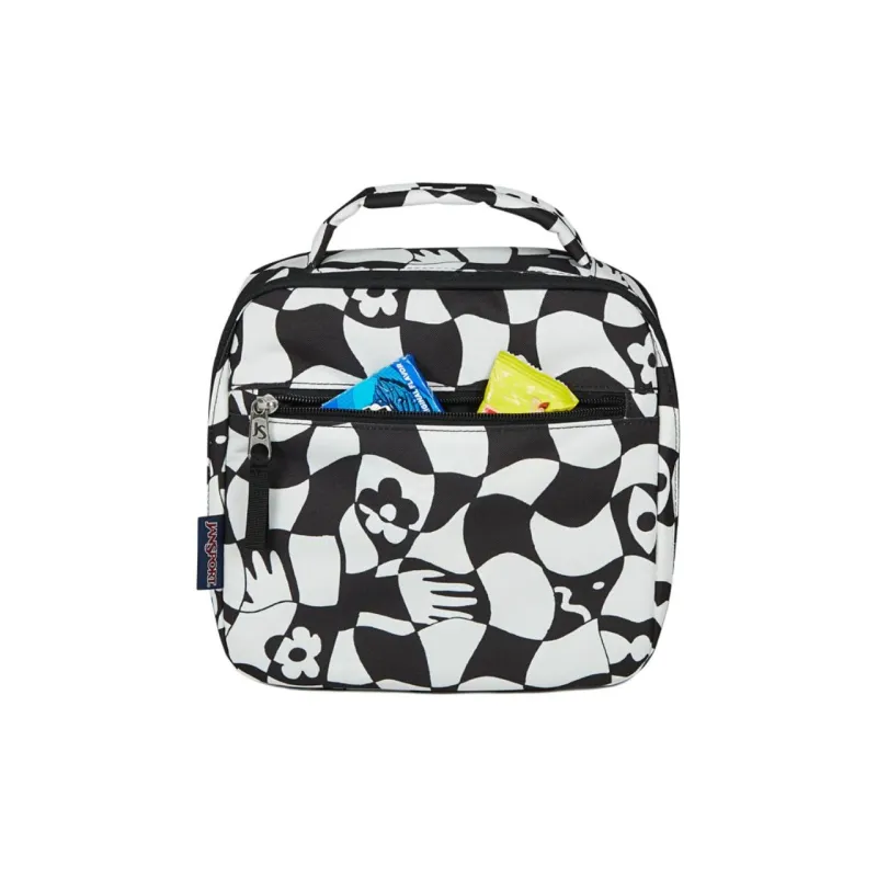 JanSport Recycled Polyester Travel Storage Bag Unisex Black & White-3