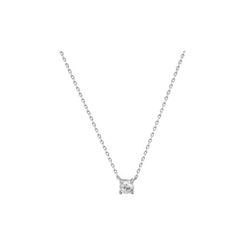 CLARKIA FLOWER 999 Fine Silver With Zircon Necklaces Women's