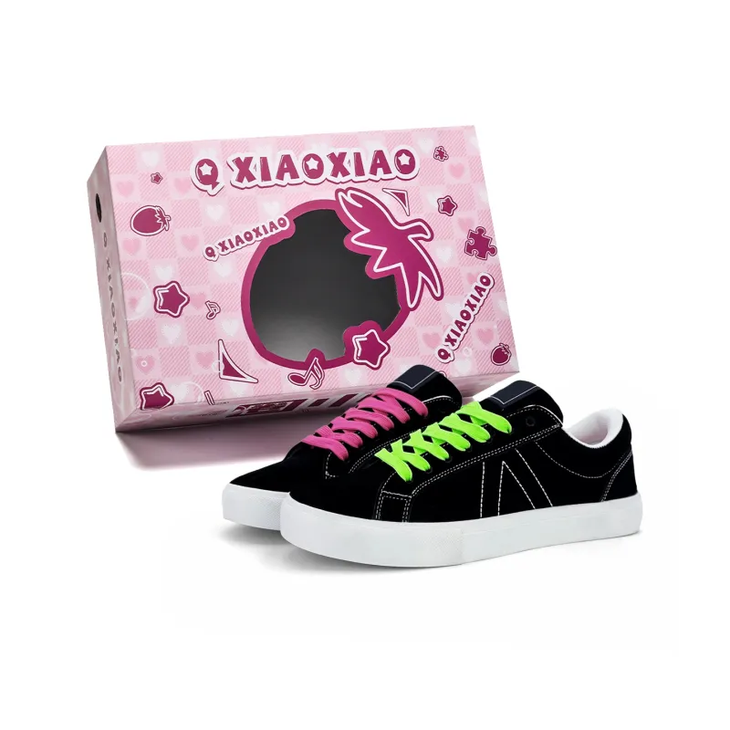 Circle Small Coverage Slip Resistant Cushioning Abrasion Resistant Low Top Skateboard Shoes Unisex Black Pink Green-0
